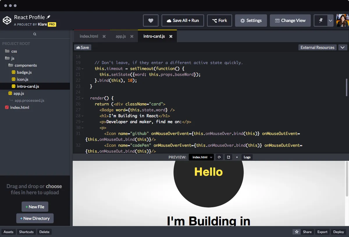 CodePen : test de l'interface de ce logiciel de gestion et partage de code source pour entreprise CodePen : test de l'interface de ce logiciel de gestion et partage de code source pour entreprise