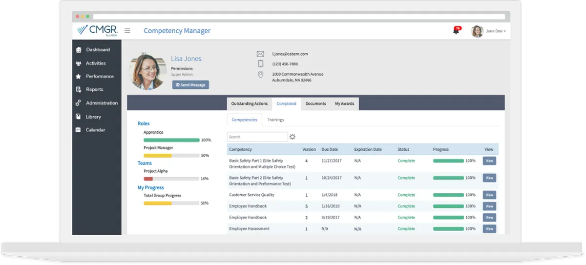 Competency Manager : test de l'interface de ce logiciel de développement des compétences / leadership pour entreprise Competency Manager : test de l'interface de ce logiciel de développement des compétences / leadership pour entreprise
