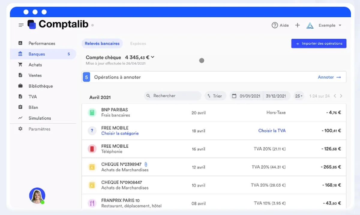 Comptalib : test de l'interface de ce logiciel de comptabilité pour entreprise