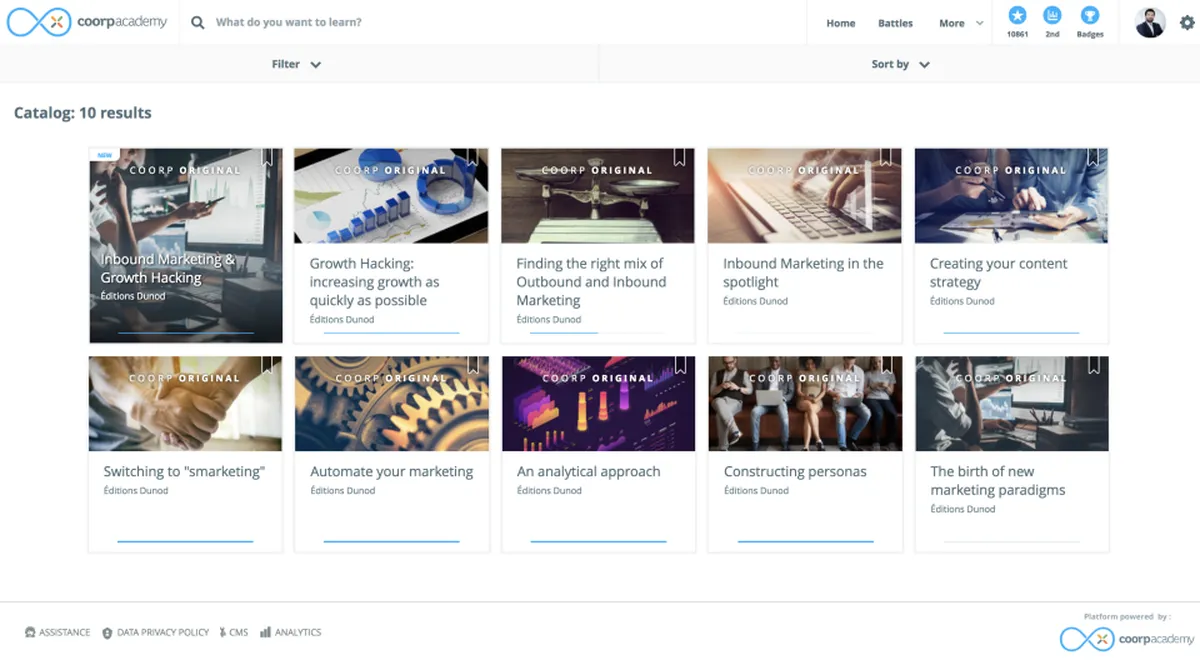 Coorpacademy : test de l'interface de ce logiciel de formation pour entreprise