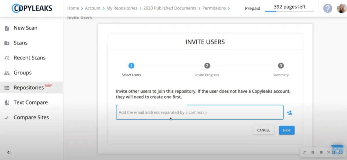 Copyleaks : test de l'interface de ce détecteur de contenu généré par IA pour entreprise