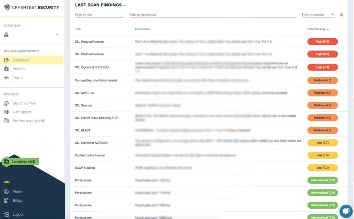 Crashtest Security : test de l'interface de ce logiciel de détection de vulnérabilités pour entreprise