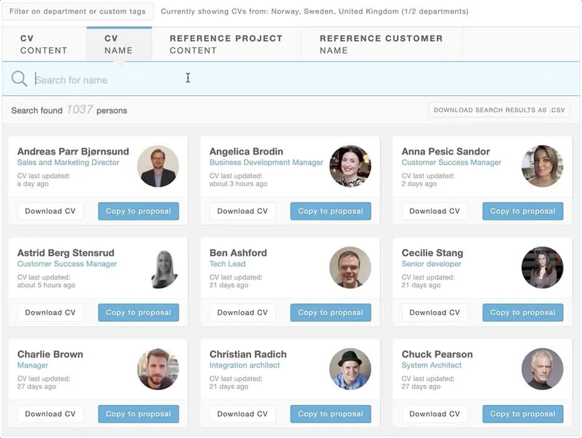 CV Partner : test de l'interface de ce logiciel PSA pour entreprise CV Partner : test de l'interface de ce logiciel PSA pour entreprise