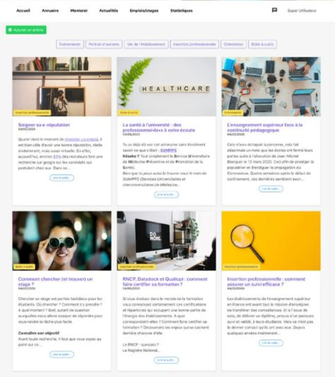 Datalumni : test de l'interface de ce logiciel de gestion des anciens élèves pour entreprise Datalumni : test de l'interface de ce logiciel de gestion des anciens élèves pour entreprise