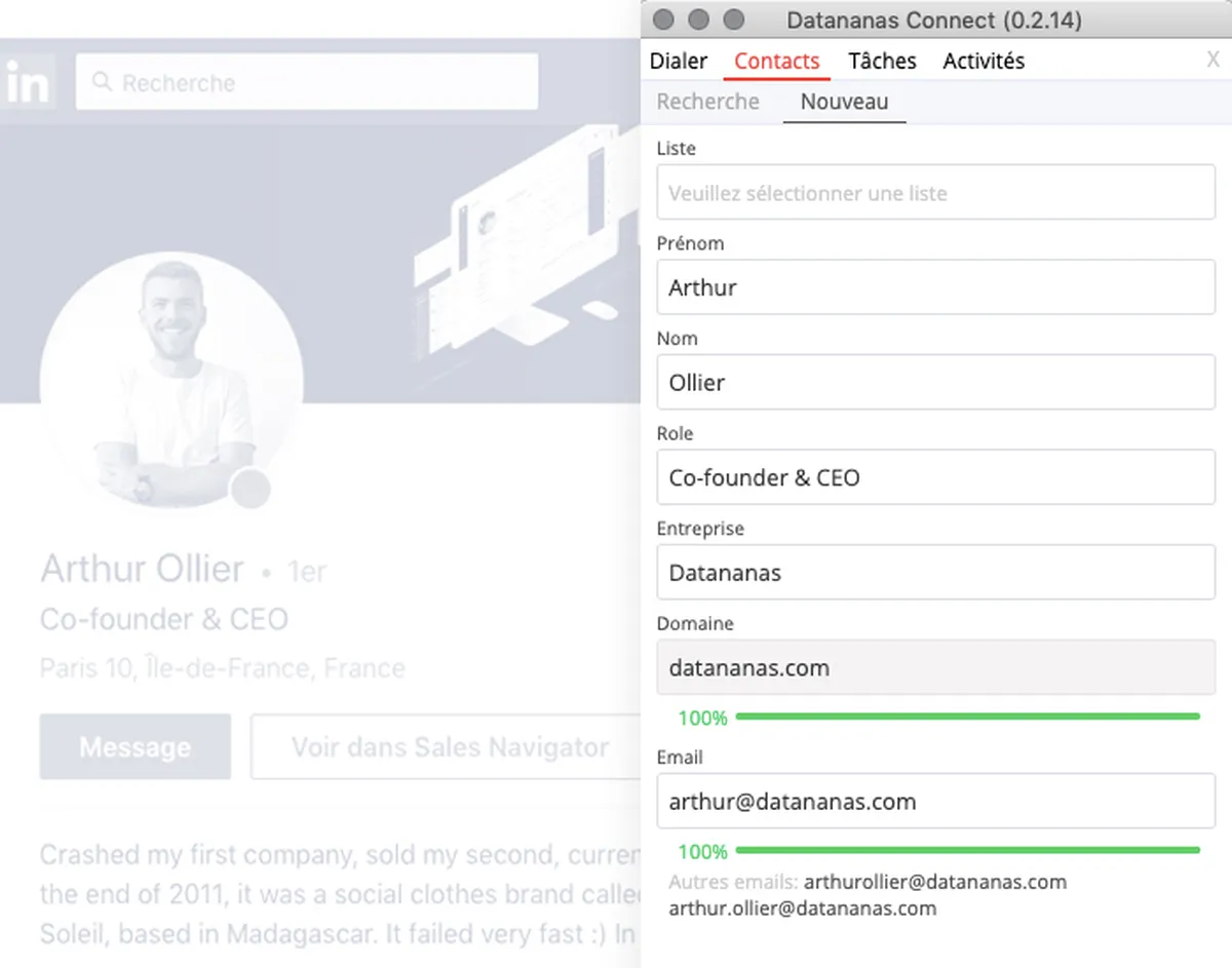 Datananas : test de l'interface de ce logiciel de génération de leads pour entreprise Datananas : test de l'interface de ce logiciel de génération de leads pour entreprise