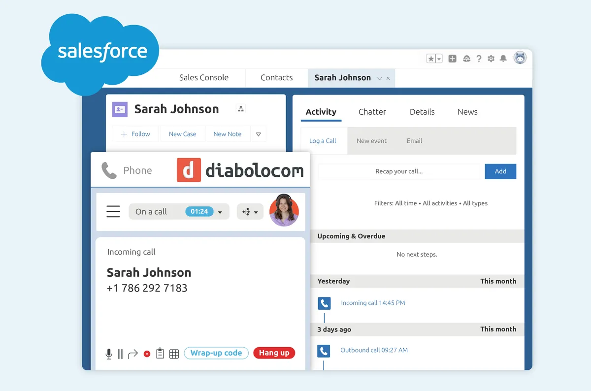 Diabolocom : test de l'interface de ce logiciel pour centre d'appel / call center / télémarketing pour entreprise