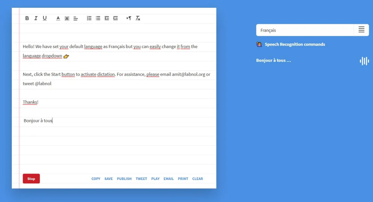 Dictation : test de l'interface de ce logiciel de dictée / reconnaissance vocale pour entreprise Dictation : test de l'interface de ce logiciel de dictée / reconnaissance vocale pour entreprise
