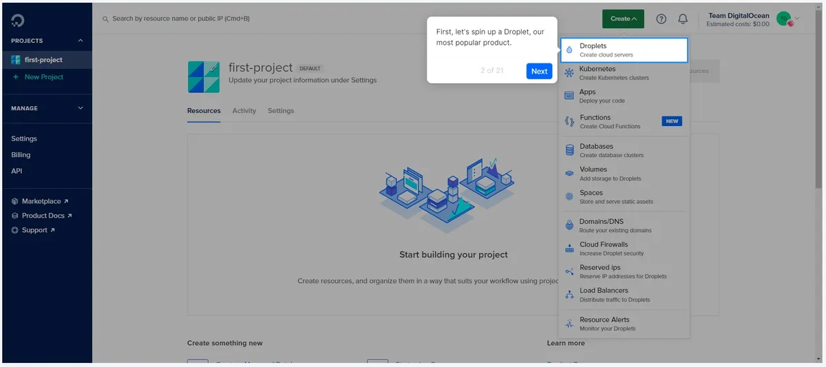 DigitalOcean : test de l'interface de cette plateforme de stockage cloud pour entreprise DigitalOcean : test de l'interface de cette plateforme de stockage cloud pour entreprise