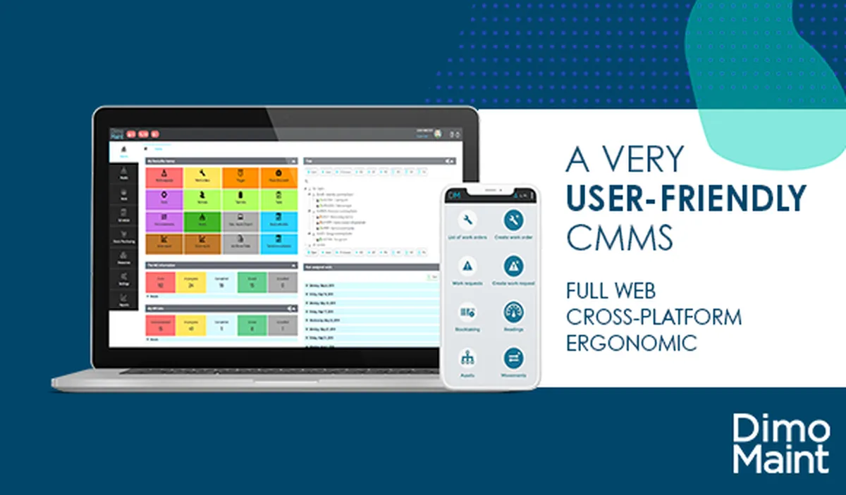 DimoMaint : test de l'interface de ce logiciel GMAO / CMMS / maintenance préventive pour entreprise