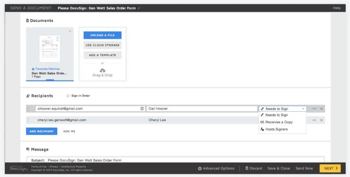 DocuSign : test de l'interface de ce logiciel de signature électronique pour entreprise DocuSign : test de l'interface de ce logiciel de signature électronique pour entreprise