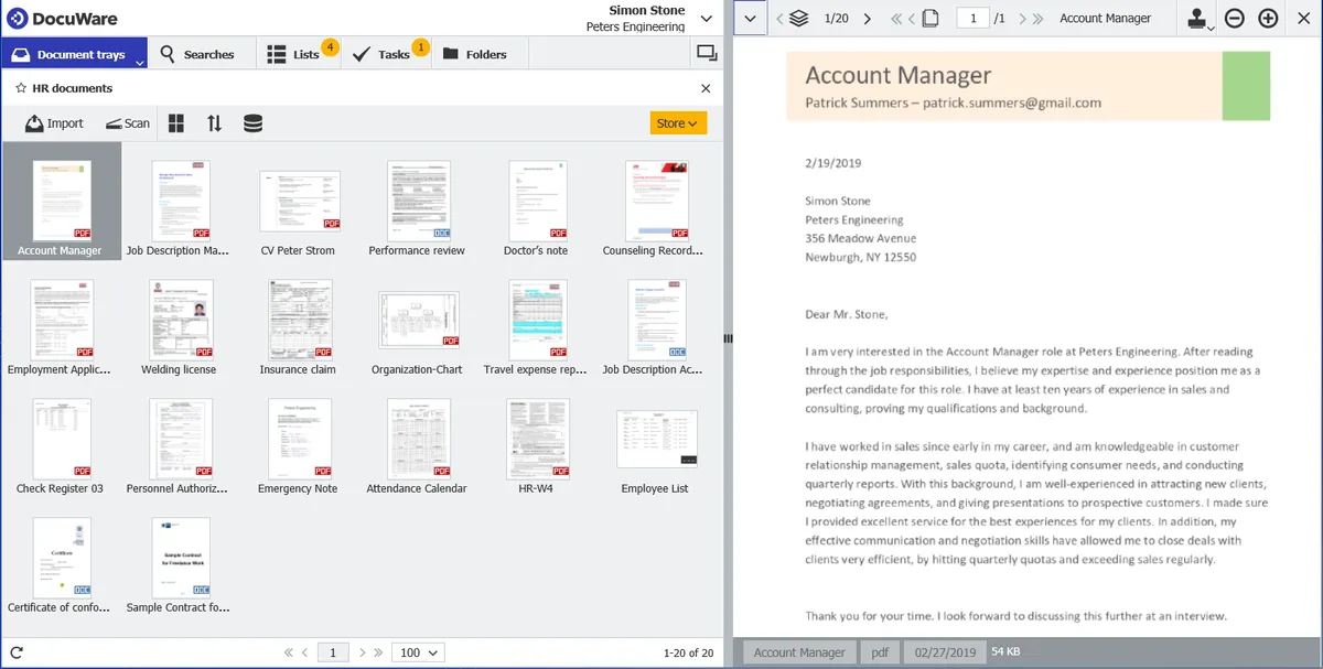 DocuWare : test de l'interface de ce logiciel GED pour entreprise