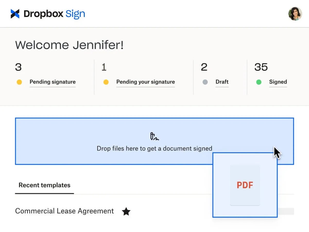 Dropbox Sign : test de l'interface de ce logiciel de signature électronique pour entreprise Dropbox Sign : test de l'interface de ce logiciel de signature électronique pour entreprise