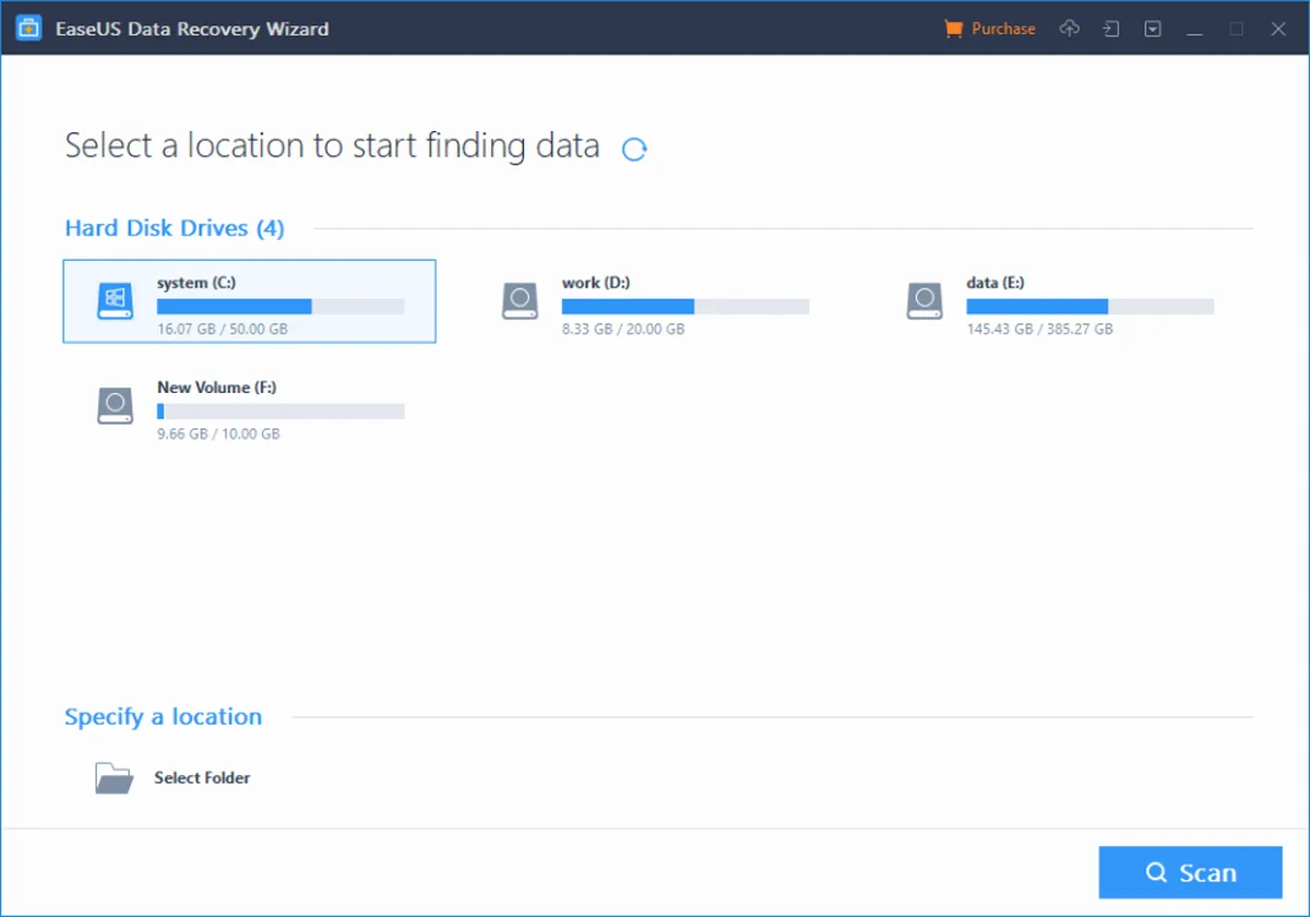EaseUS Data Recovery : test de l'interface de ce logiciel de récupération de données pour entreprise EaseUS Data Recovery : test de l'interface de ce logiciel de récupération de données pour entreprise