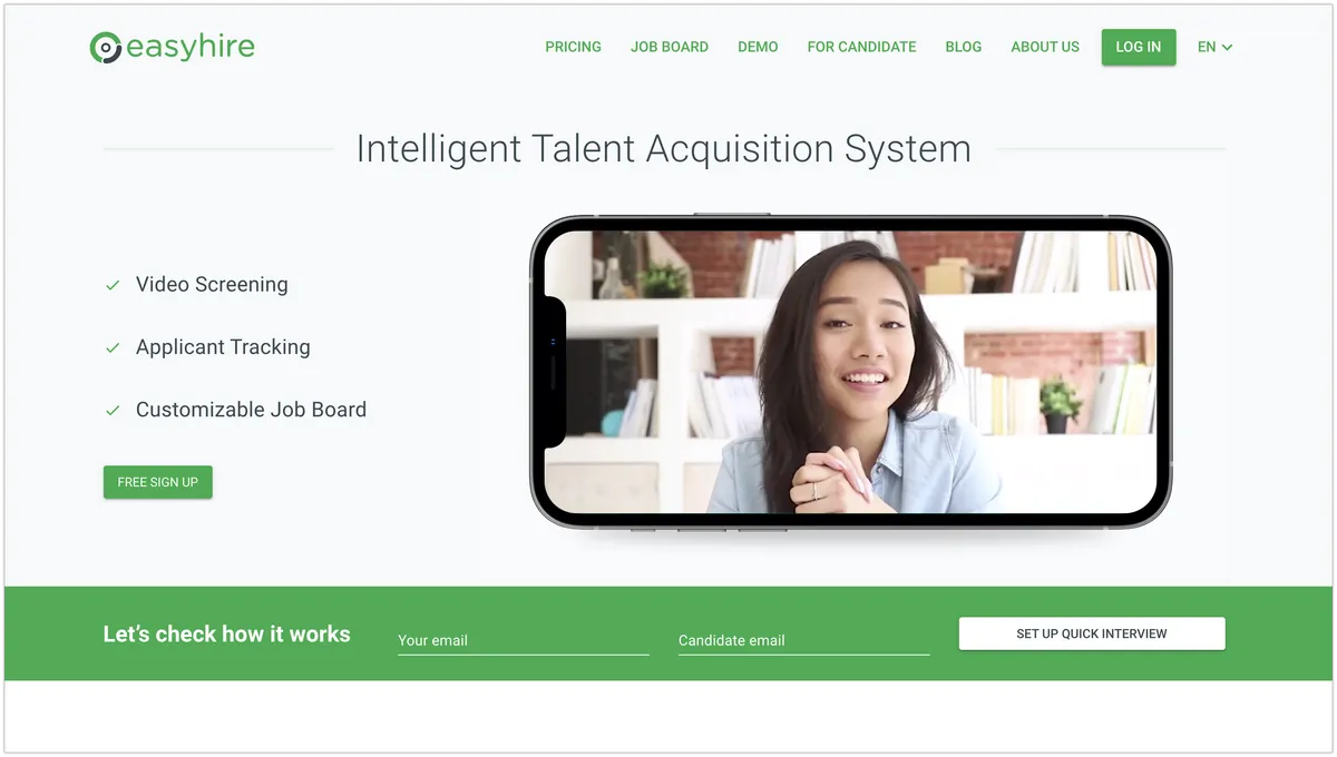 EasyHire : test de l'interface de ce logiciel d'entretien vidéo pour entreprise EasyHire : test de l'interface de ce logiciel d'entretien vidéo pour entreprise