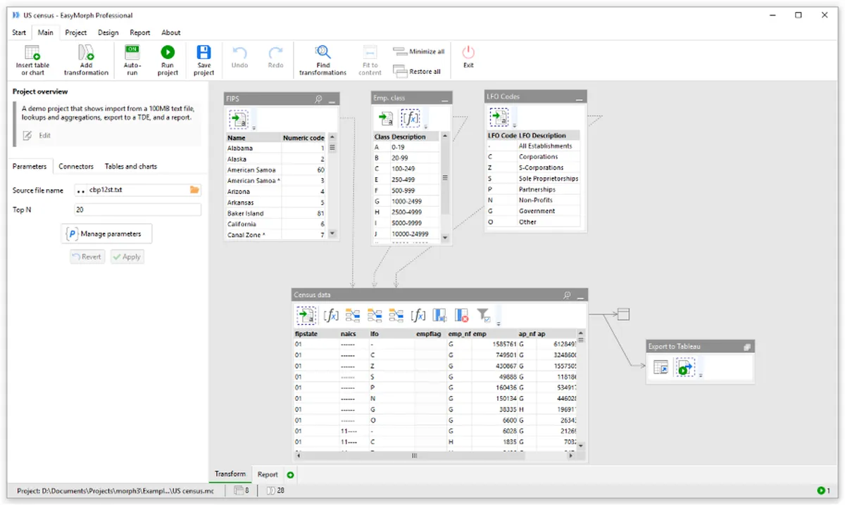 EasyMorph : test de l'interface de ce logiciel ETL pour entreprise EasyMorph : test de l'interface de ce logiciel ETL pour entreprise