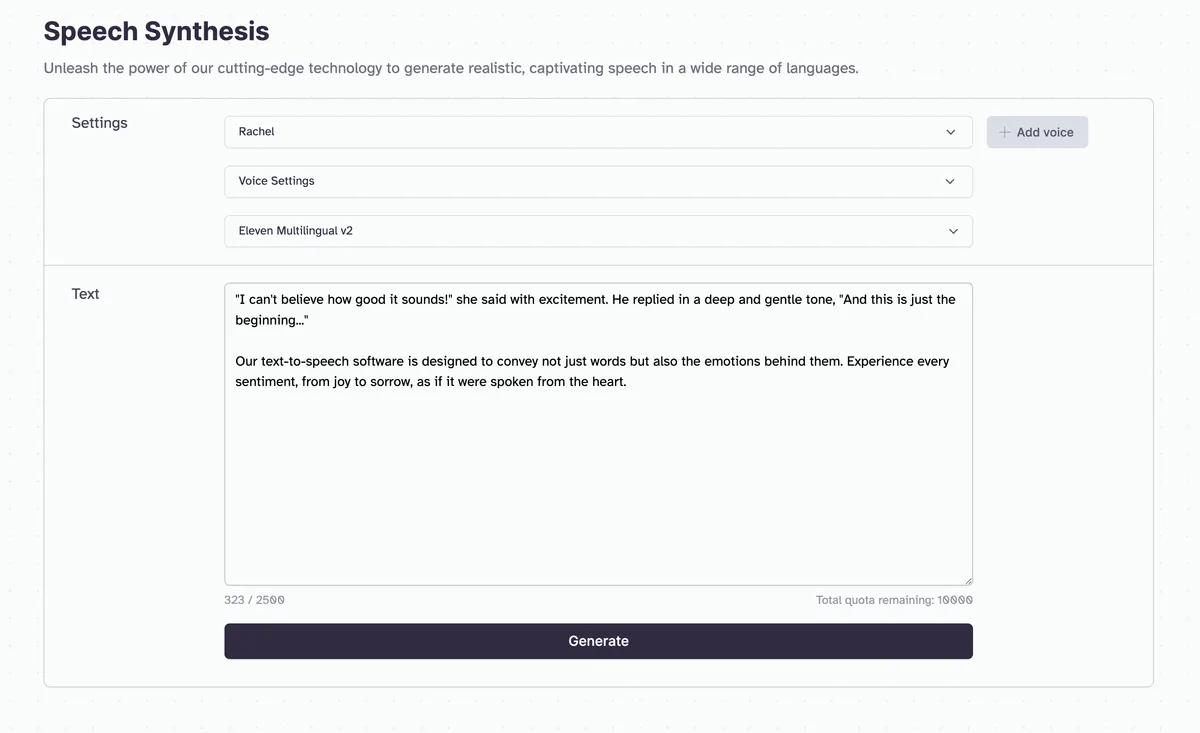 ElevenLabs : test de l'interface de ce générateur de voix par IA pour entreprise