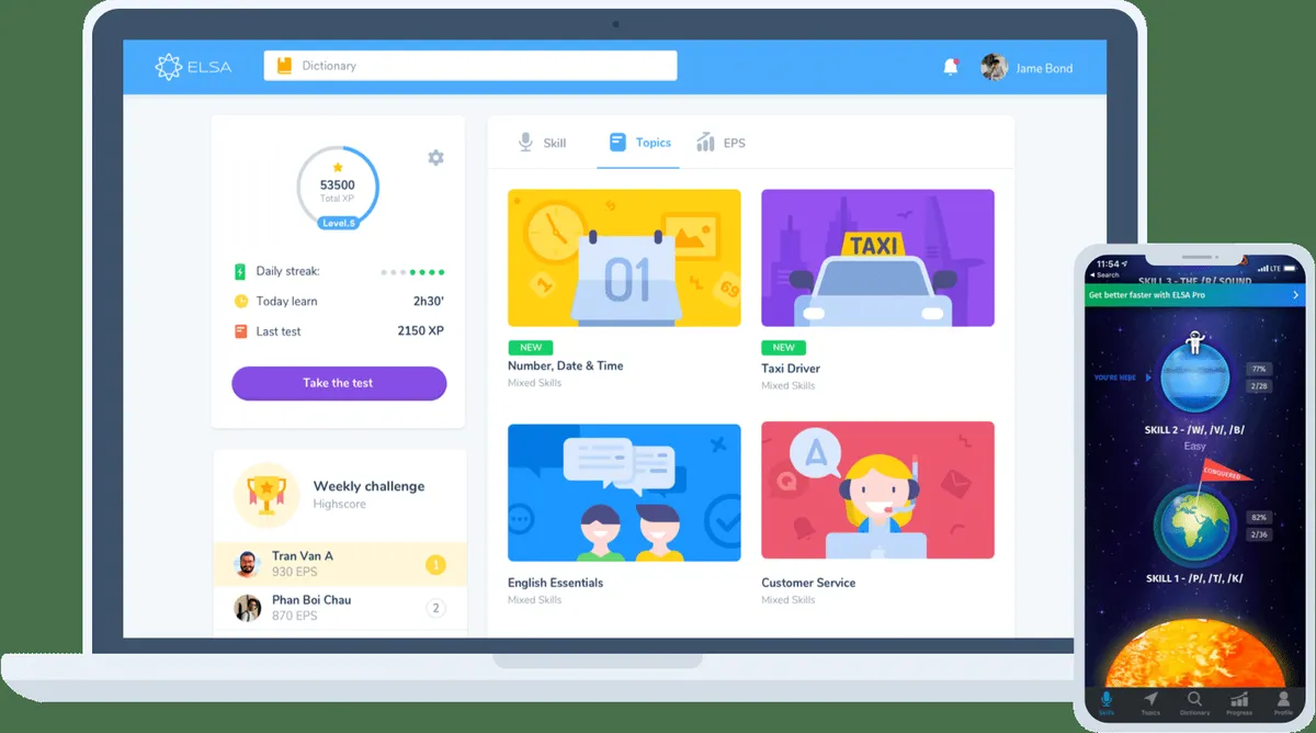 ELSA Speak : test de l'interface de ce logiciel d'apprentissage des langues pour entreprise ELSA Speak : test de l'interface de ce logiciel d'apprentissage des langues pour entreprise