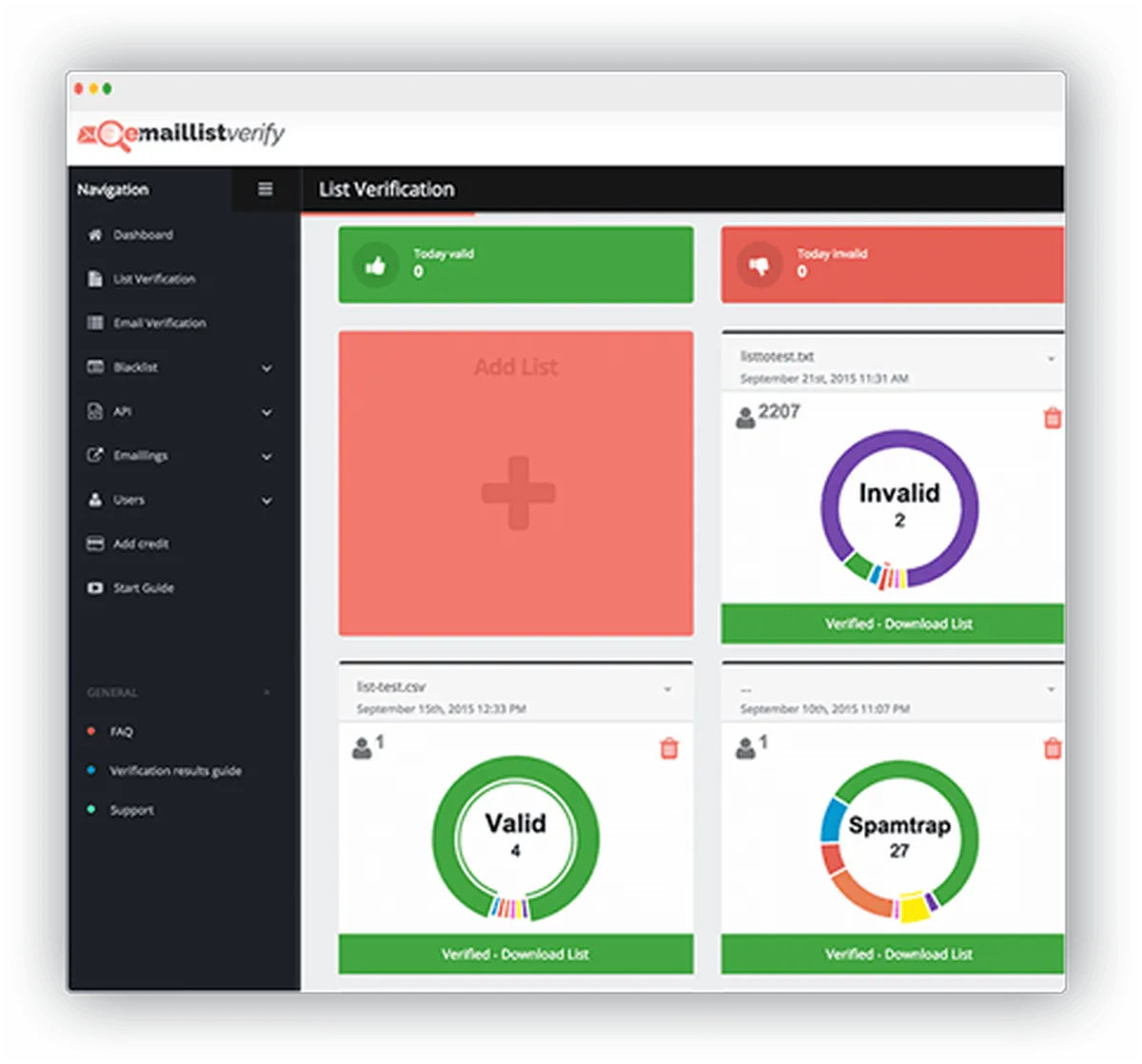 EmailListVerify : test de l'interface de ce logiciel de vérification d'adresses email pour entreprise EmailListVerify : test de l'interface de ce logiciel de vérification d'adresses email pour entreprise