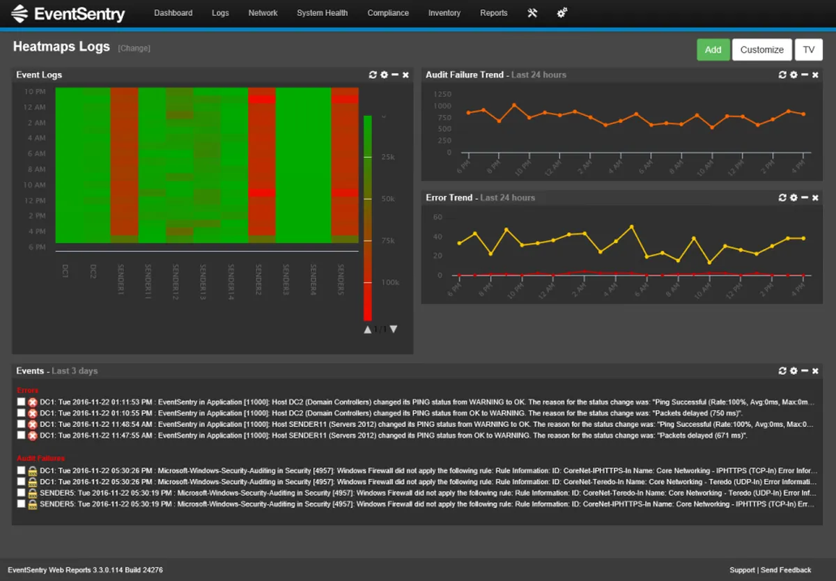 EventSentry : test de l'interface de ce logiciel SIEM pour entreprise