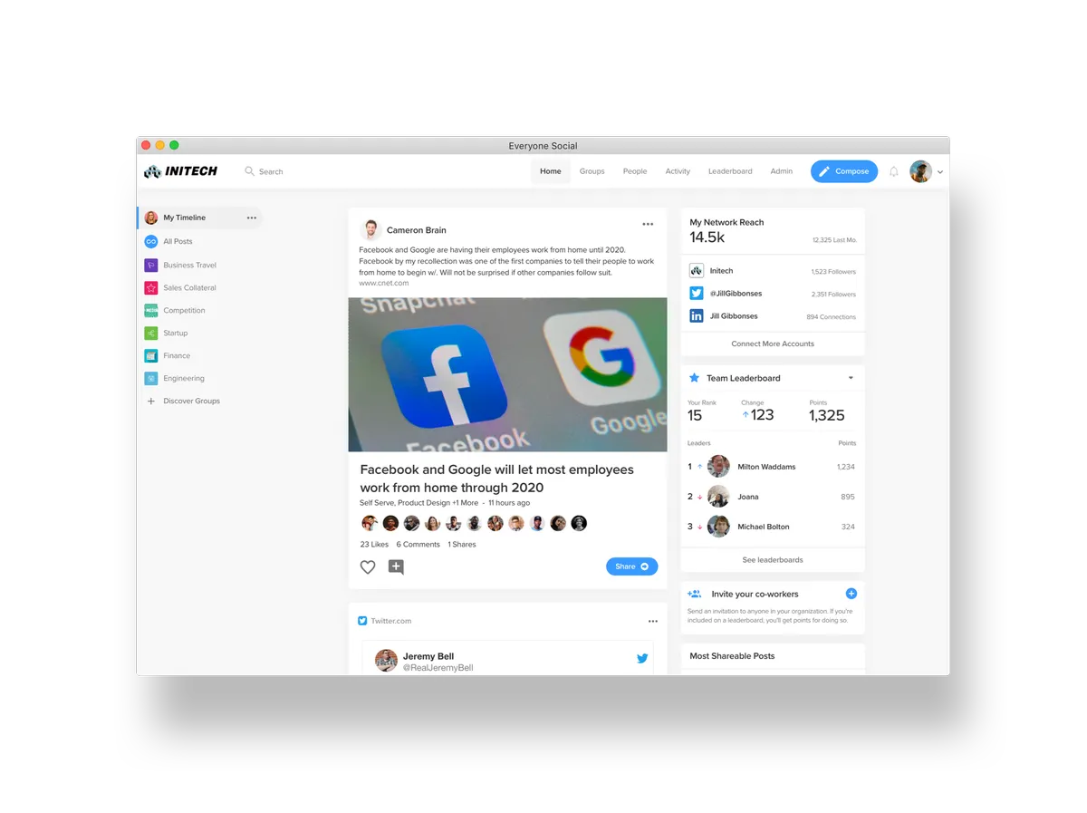 EveryoneSocial : test de l'interface de ce logiciel de marketing RH pour entreprise EveryoneSocial : test de l'interface de ce logiciel de marketing RH pour entreprise