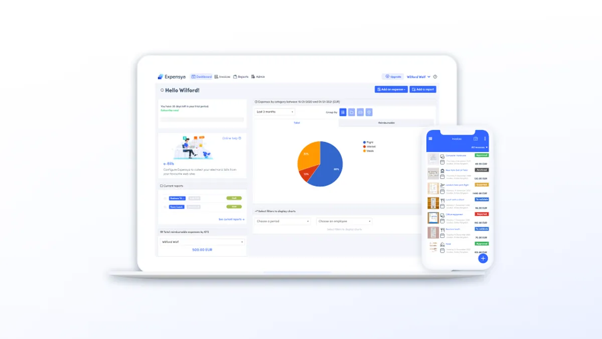 Expensya : test de l'interface de ce logiciel de notes de frais / dépenses professionnelles pour entreprise Expensya : test de l'interface de ce logiciel de notes de frais / dépenses professionnelles pour entreprise