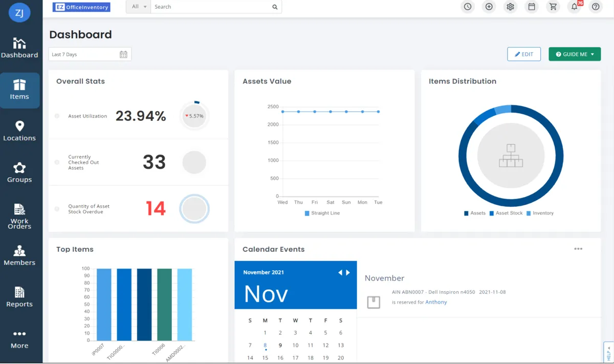 EZOfficeInventory : test de l'interface de ce logiciel de gestion des actifs informatiques pour entreprise EZOfficeInventory : test de l'interface de ce logiciel de gestion des actifs informatiques pour entreprise