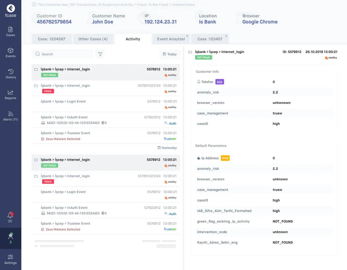 Fcase : test de l'interface de ce logiciel de détection de fraude financière pour entreprise Fcase : test de l'interface de ce logiciel de détection de fraude financière pour entreprise