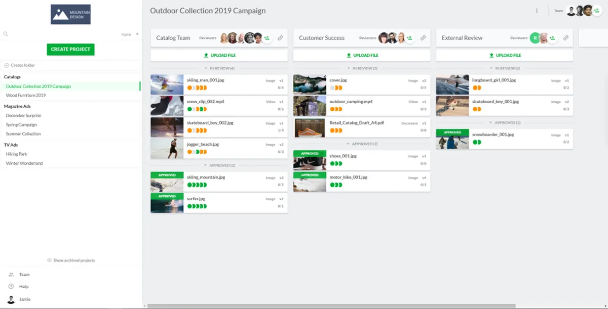 Filestage : test de l'interface de ce logiciel de gestion des actifs numériques pour entreprise
