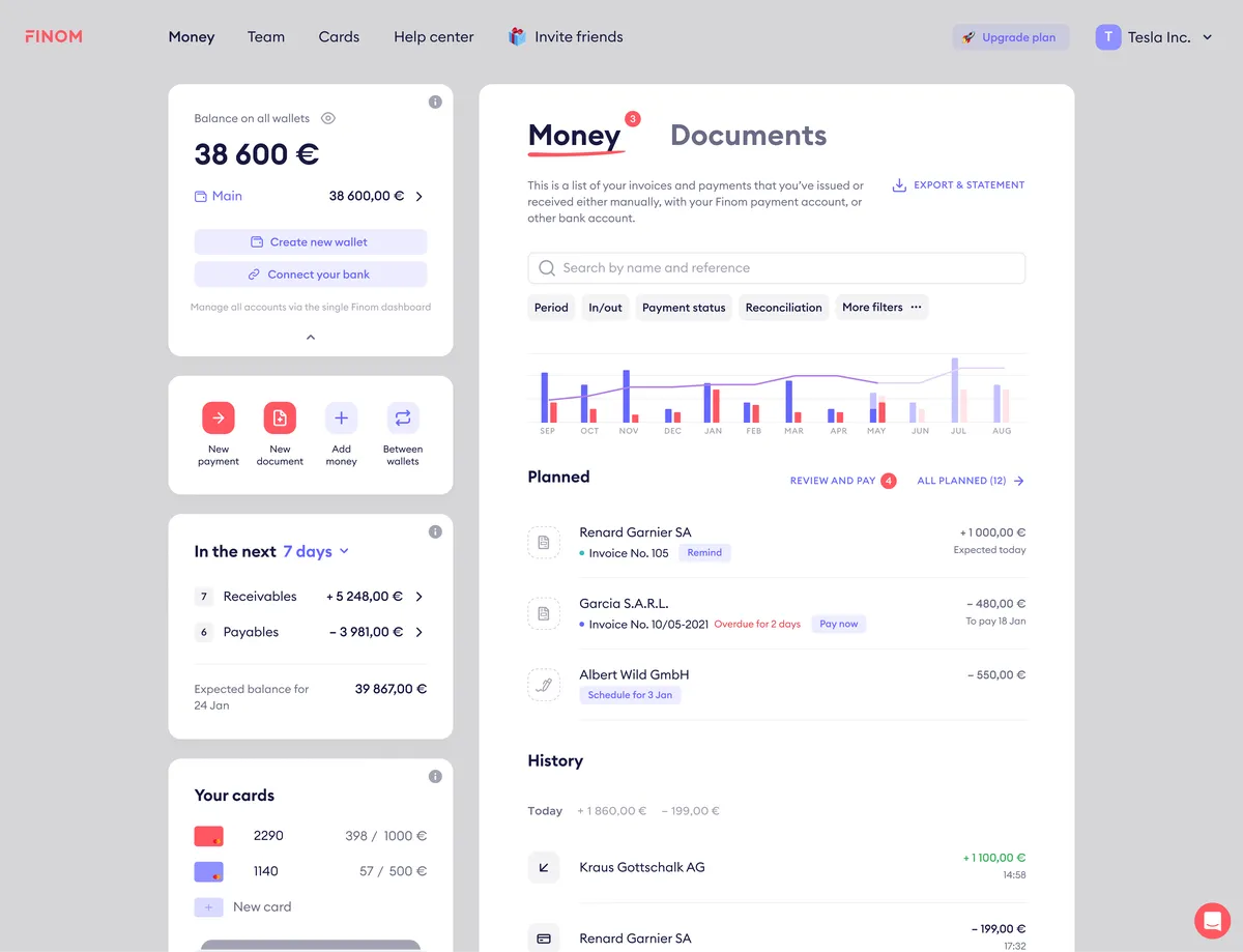 Finom : test de l'interface de ce compte bancaire professionnel pour entreprise Finom : test de l'interface de ce compte bancaire professionnel pour entreprise
