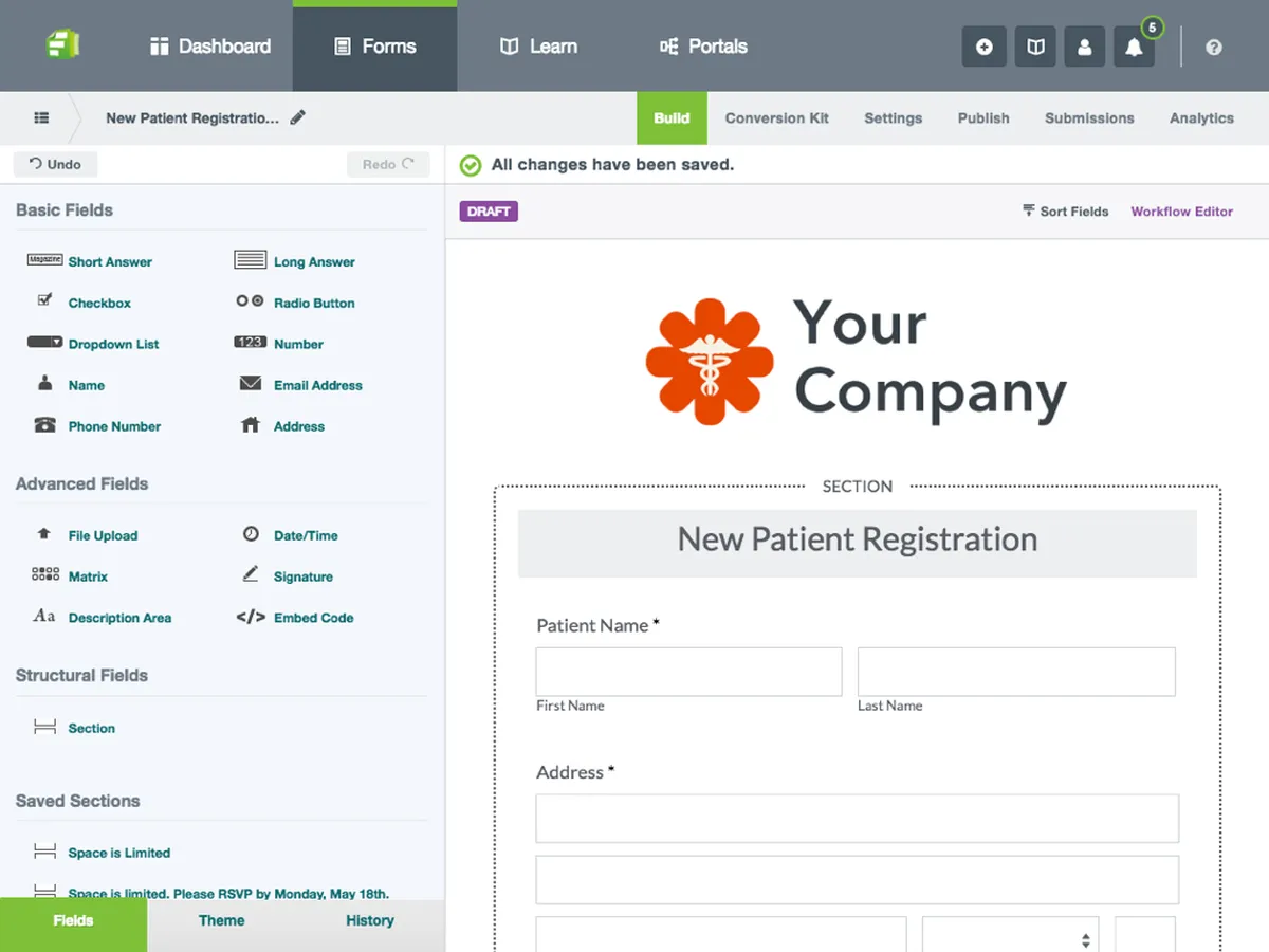 Formstack : test de l'interface de ce logiciel de création de formulaires pour entreprise
