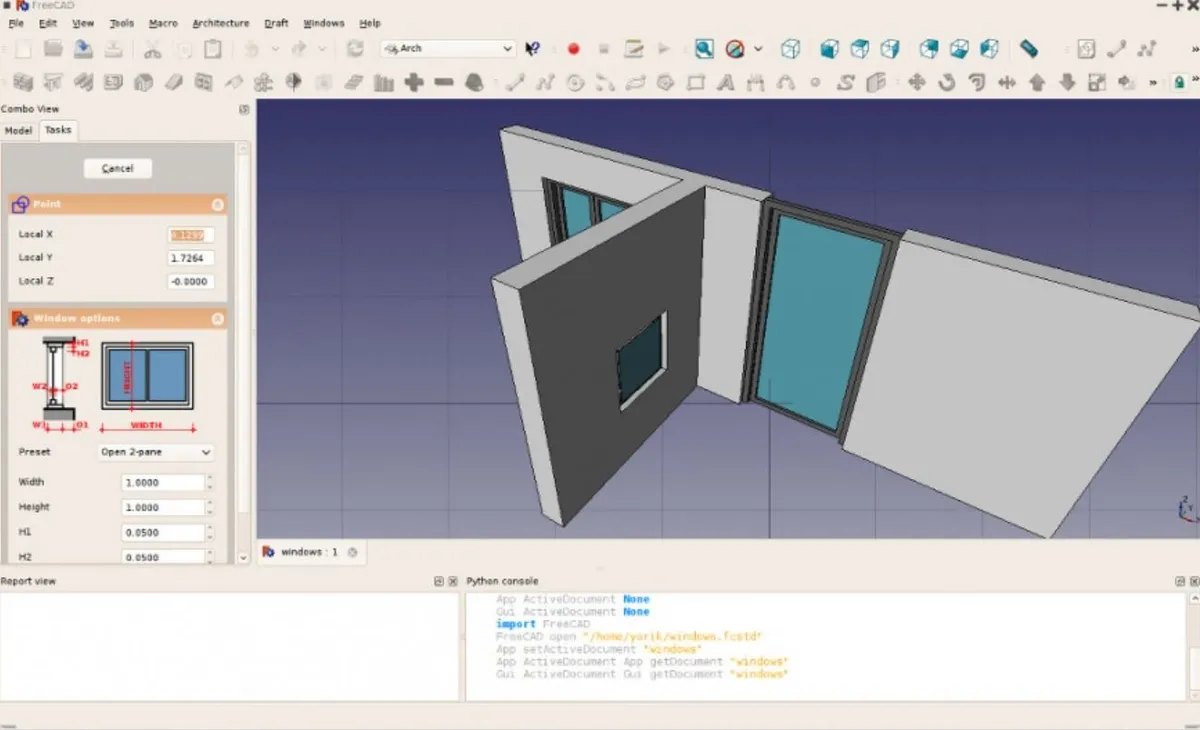 FreeCAD : test de l'interface de ce logiciel CAO / CAD pour entreprise
