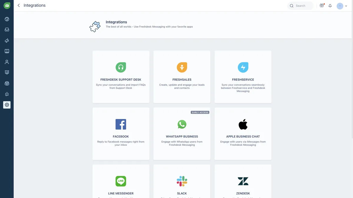 Freshchat : test de l'interface de ce logiciel de messagerie instantanée / live chat pour entreprise