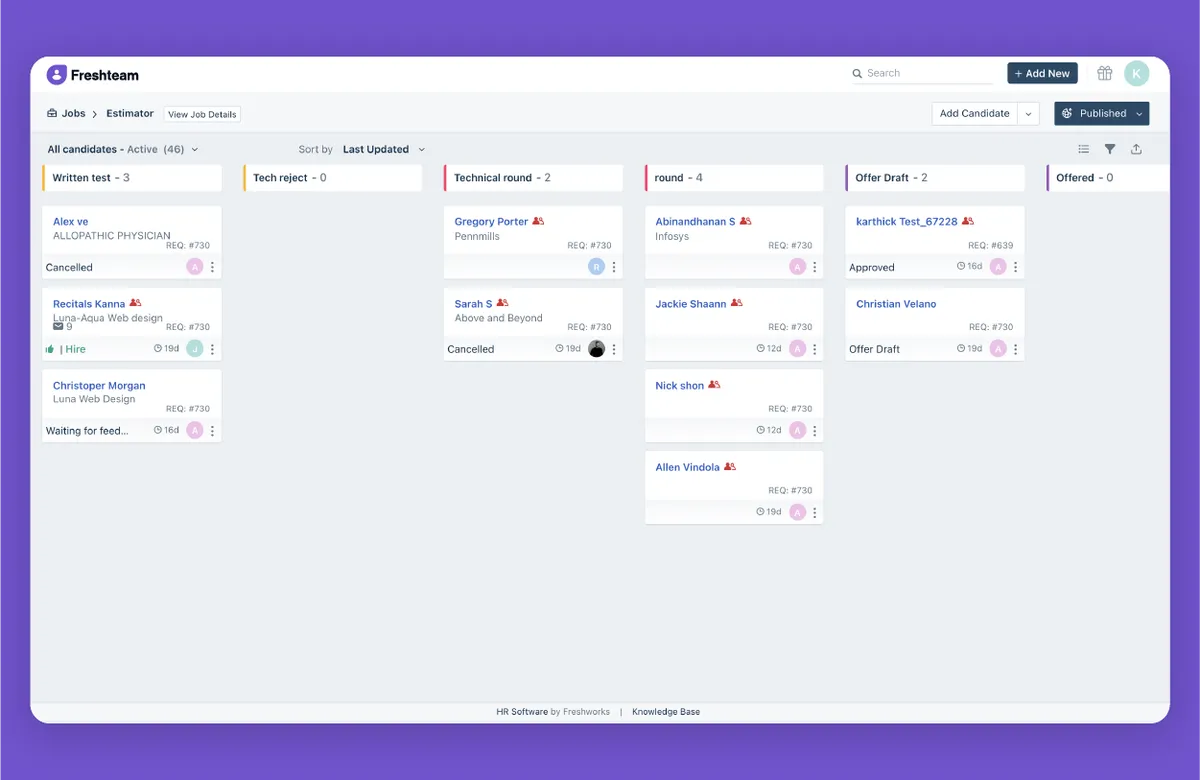 Freshteam : test de l'interface de ce logiciel SIRH pour entreprise