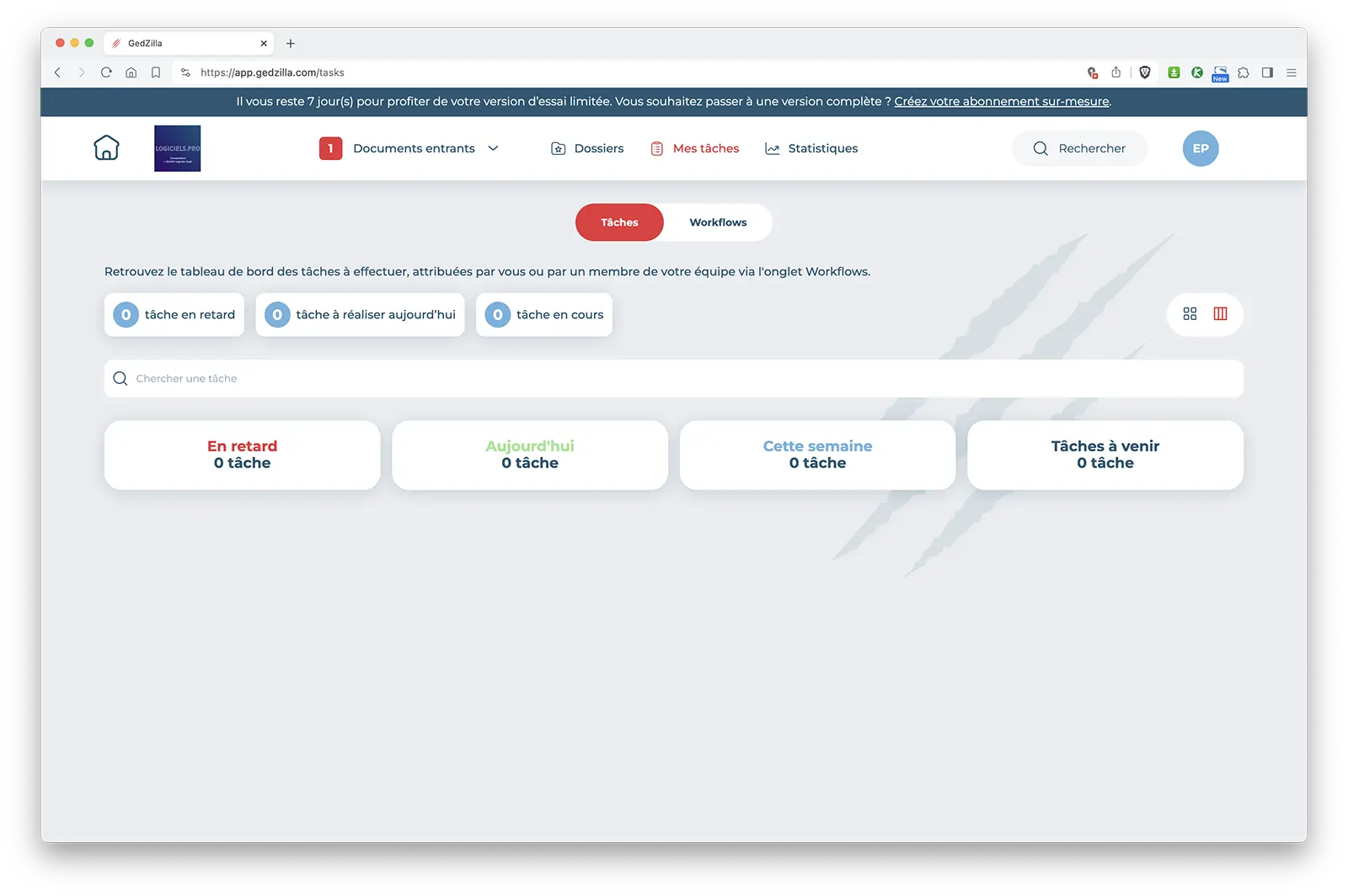 GedZilla : gestion des tâches GedZilla : gestion des tâches