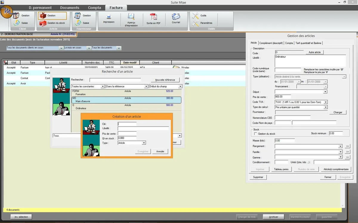 Thalia Gescom : test de l'interface de ce logiciel de gestion commerciale et ventes pour entreprise Thalia Gescom : test de l'interface de ce logiciel de gestion commerciale et ventes pour entreprise