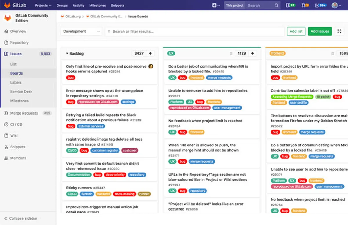 Gitlab : test de l'interface de ce logiciel de versioning pour entreprise