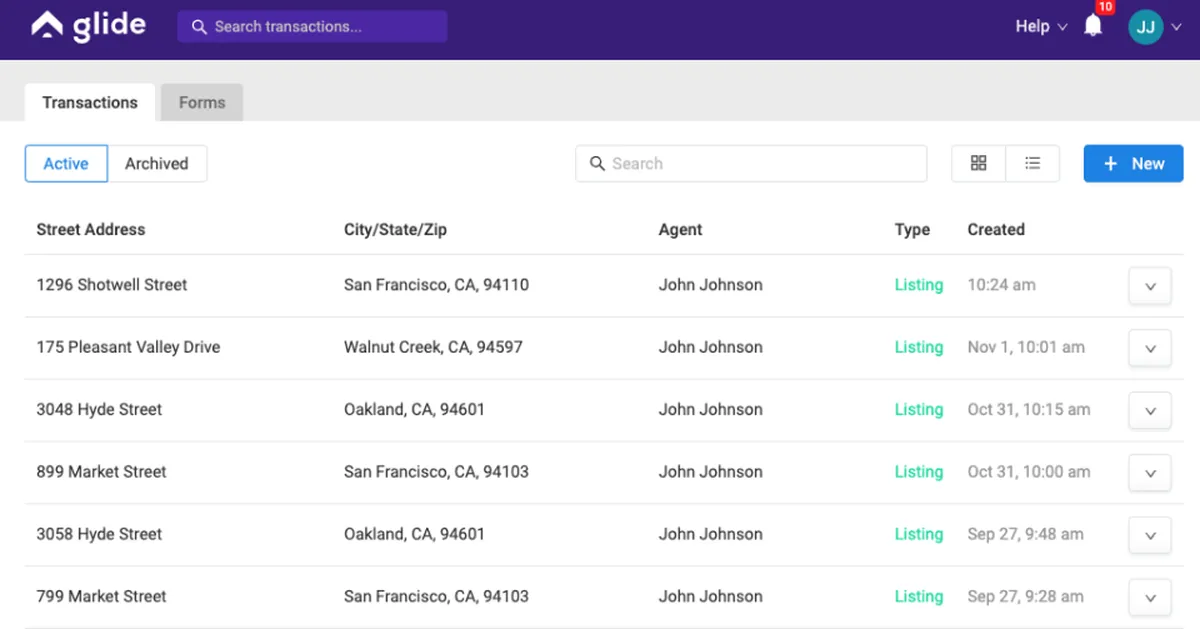 Glide : test de l'interface de ce logiciel de création d'applications pour entreprise