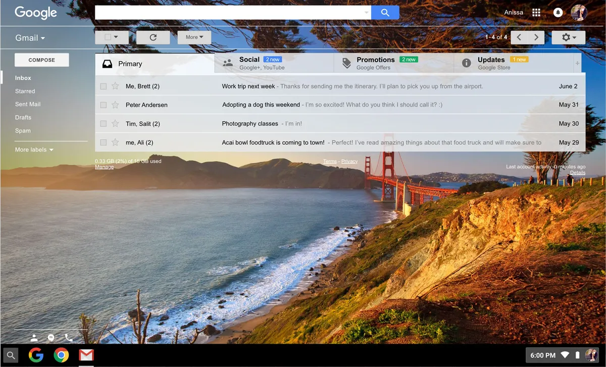 Gmail : test de l'interface de cette messagerie électronique / Webmail pour entreprise