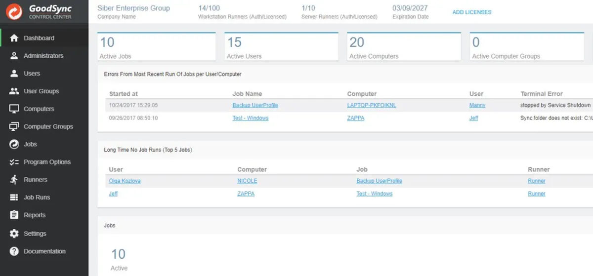 GoodSync : test de l'interface de ce logiciel de sauvegarde pour entreprise GoodSync : test de l'interface de ce logiciel de sauvegarde pour entreprise