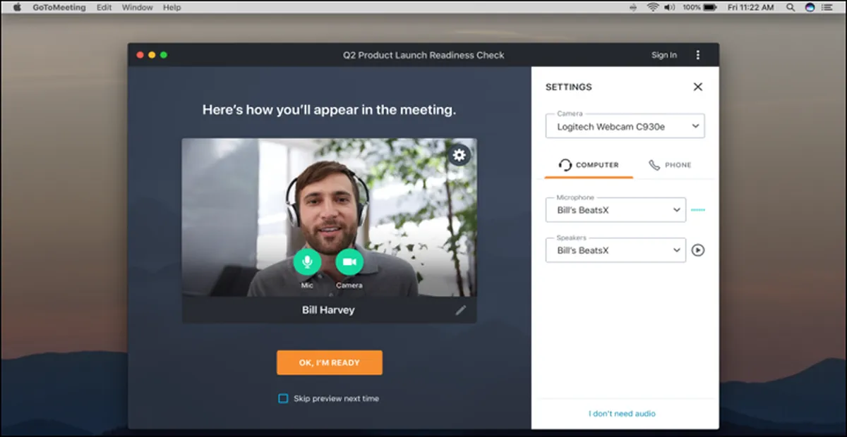 GoTo Meeting : test de l'interface de ce logiciel de visioconférence pour entreprise
