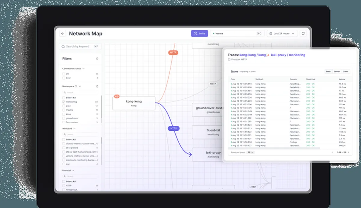 Groundcover : test de l'interface de ce logiciel de gestion des performances des applications pour entreprise Groundcover : test de l'interface de ce logiciel de gestion des performances des applications pour entreprise