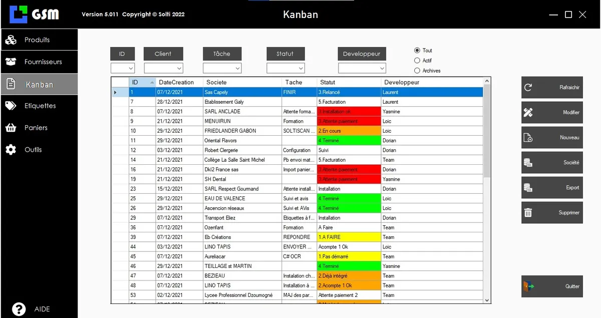 gsm capture ecran kanban gsm capture ecran kanban