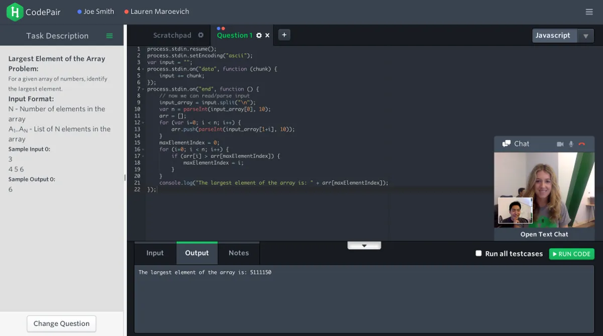 HackerRank : test de l'interface de ce logiciel d'évaluation des candidats / tests de recrutement pour entreprise