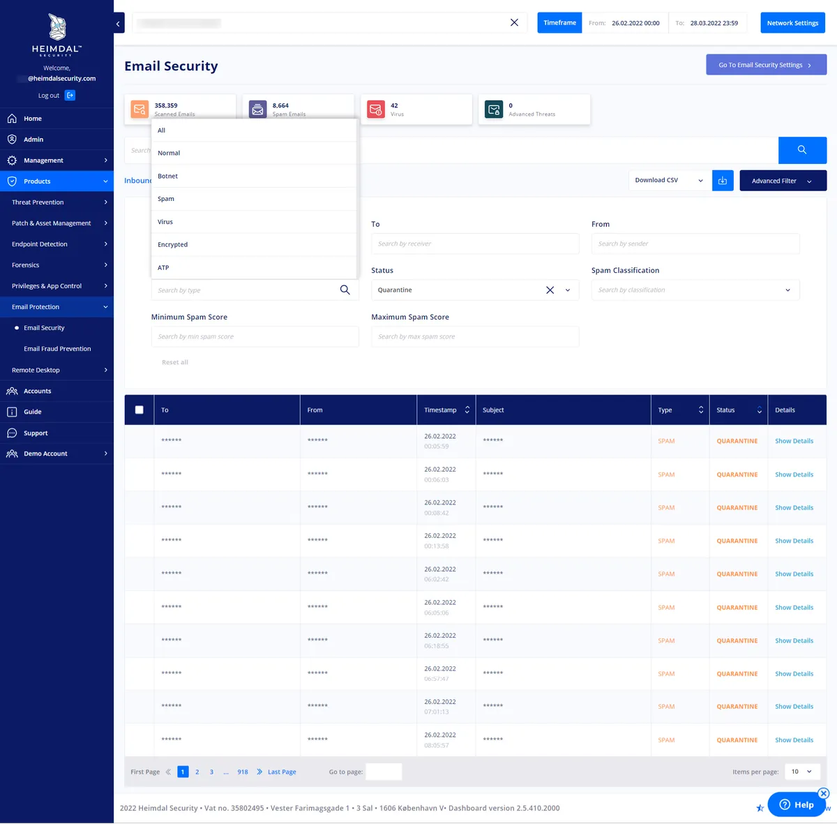 Heimdal Email Security : test de l'interface de ce logiciel de sécurité des emails pour entreprise Heimdal Email Security : test de l'interface de ce logiciel de sécurité des emails pour entreprise