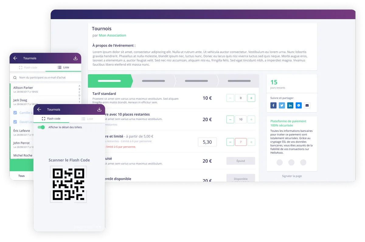 HelloAsso : test de l'interface de ce logiciel pour associations / ONG pour entreprise