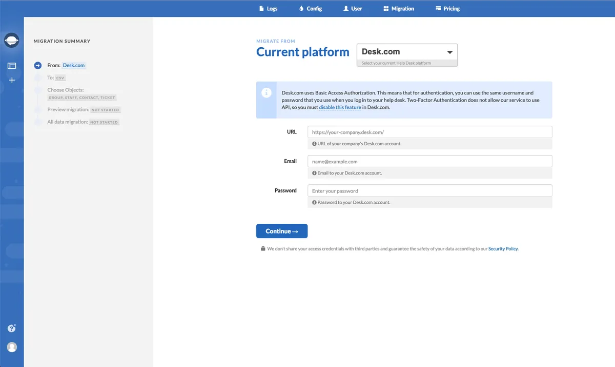 Help Desk Migration : test de l'interface de ce logiciel de migration cloud pour entreprise