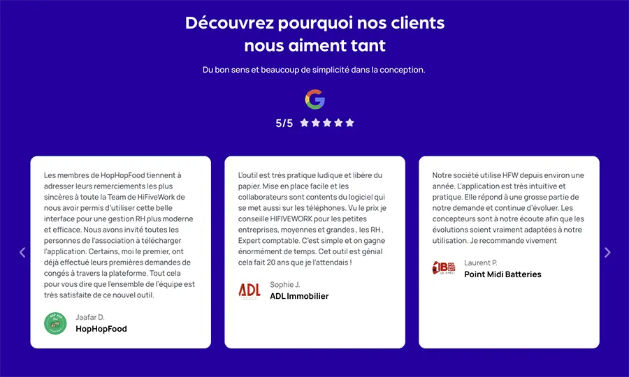HiFiveWork - avis des clients