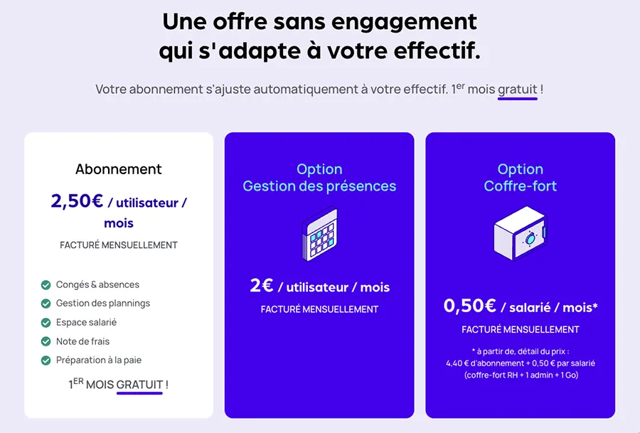 HiFiveWork - tarif