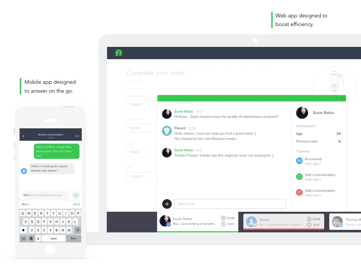 Iadvize : test de l'interface de ce logiciel de Chatbot IA / Agent IA pour entreprise