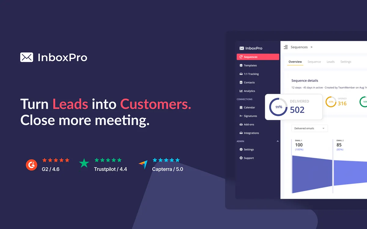 InboxPro : test de l'interface de ce logiciel d'email tracking pour entreprise